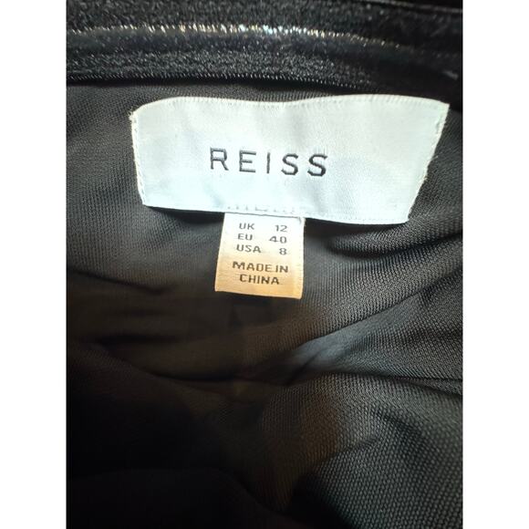 Reiss Iris Halter Maxi Dress - Size 8 - Black & White (new) - Picture 5 of 7